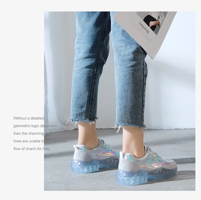 Donna-in/женские кроссовки на толстой платформе; коллекция года; женская обувь на высоком каблуке из натуральной кожи на плоской подошве; модная разноцветная обувь для бега