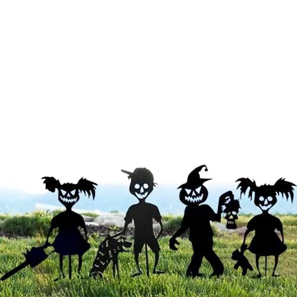

Cute Ghost Zombies-Metal Art Standing Silhouette For Garden Yard Pile Outdoor Sculpture Little Devil Home Decro Dropshipping