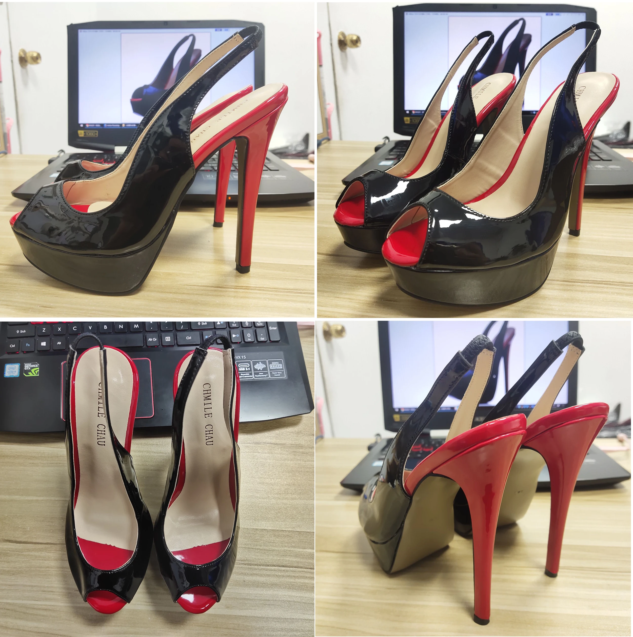 Женские туфли-лодочки на высоком каблуке Пикантные вечерние туфли шпильке с