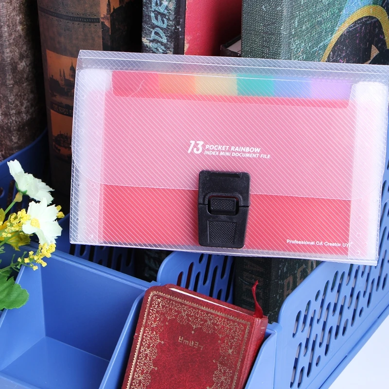 

A6 Rainbow Expanding Document Bills Folder 13 Pocket School Accordion Folder