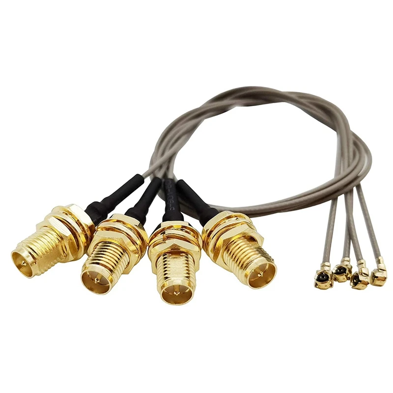 

UFL to SMA Mini PCI U.FL to RP-SMA Female Ipex Connector Pigtail WiFi Antenna Extension Cable (10 Inch,4 Pcs)