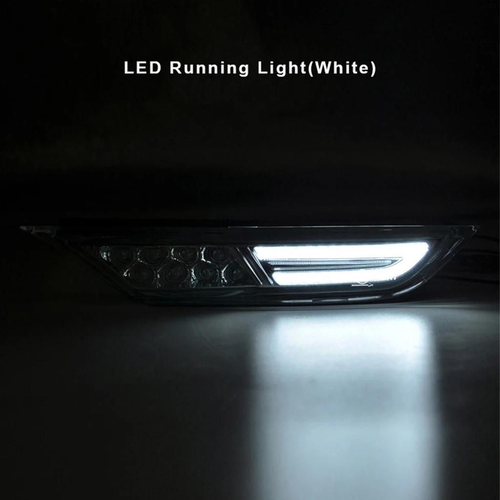 2 шт. без ошибок в 1 Передний фонарь Янтарный указатель поворота Белый DRL ходовая