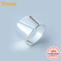 trustdavis genuine 925 sterling silver 925 surface smooth opening finger ring for women silver 925 jewelry fine jewelry az04