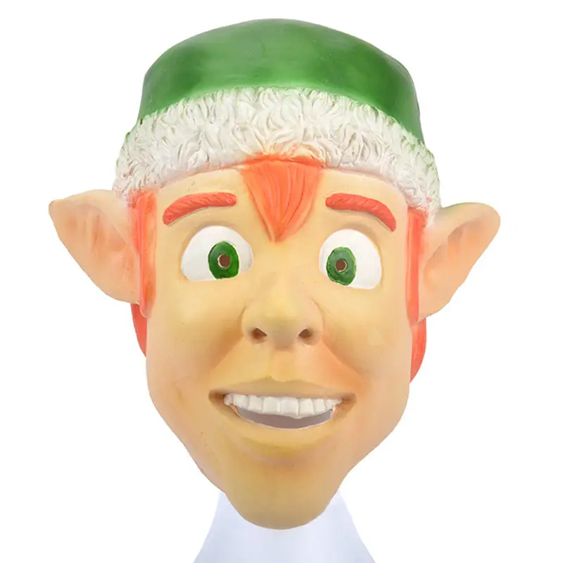 DIY маска Санта Клауса на все лицо покрытая белой бородой смешная для вечерние