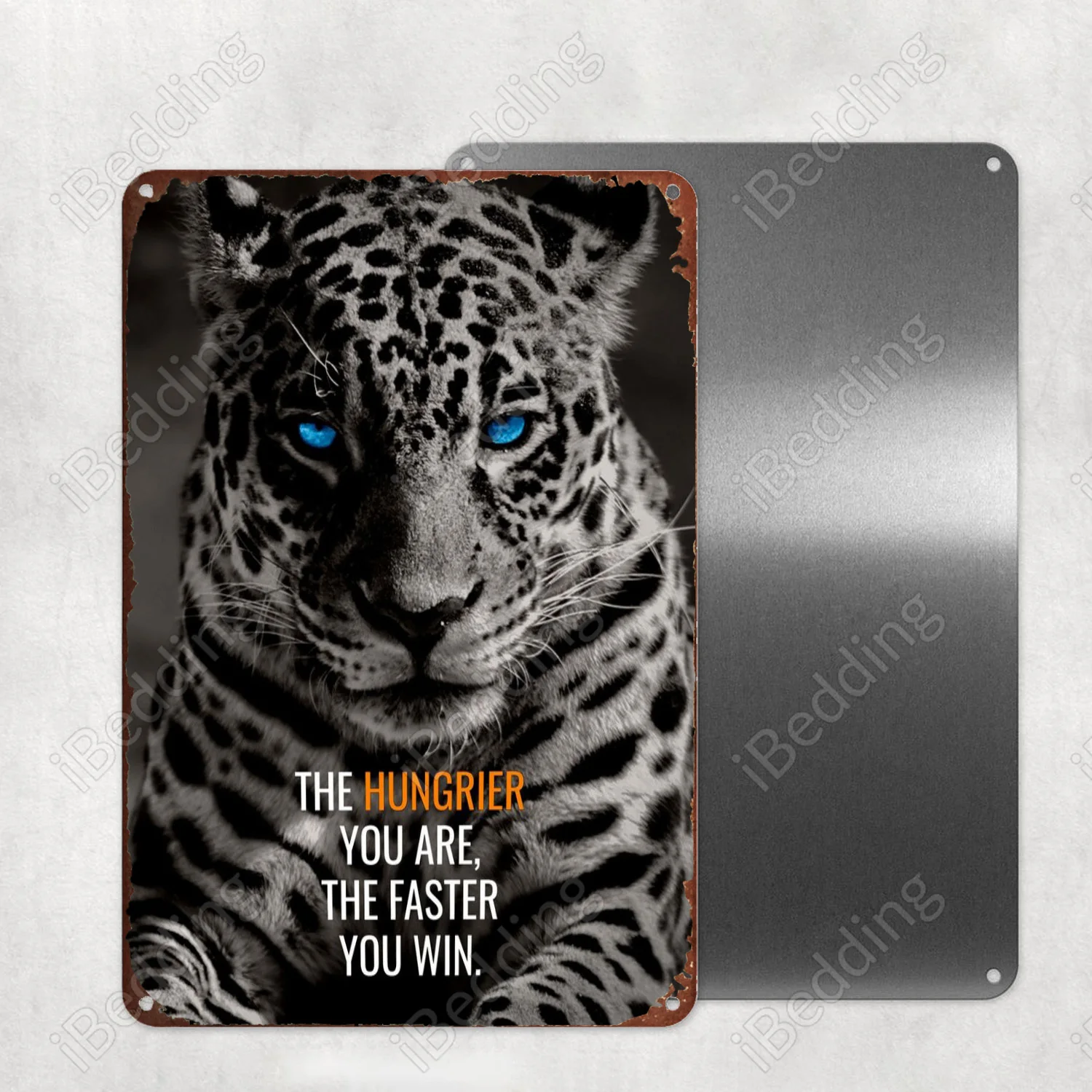 

Синяя леопардовая фотография, металлическая фотография, Настенный декор для бара, паба, клуба, железная картина, декоративная пластина 20x30 с...