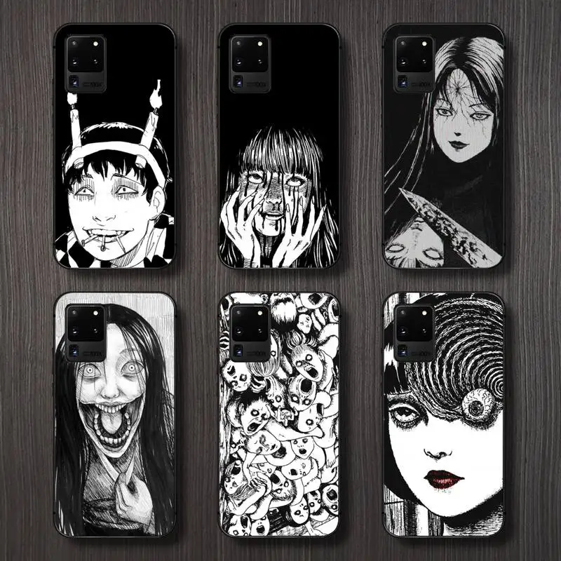 

Junji Ito Tees Horror comics Phone Case For Samsung galaxy A S note 10 7 8 9 20 30 31 40 50 51 70 71 21 s ultra plus