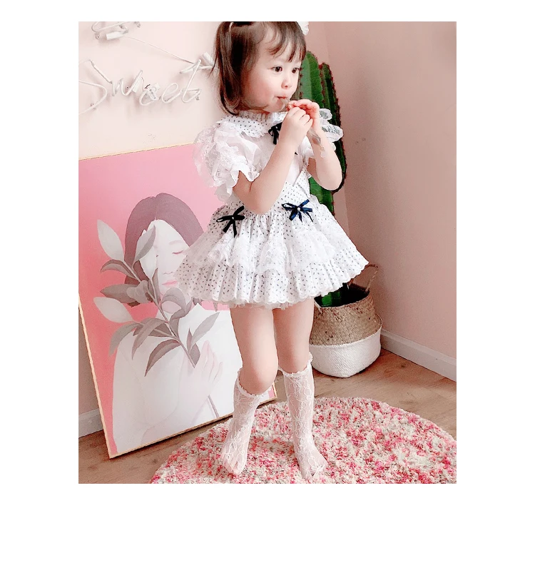 

Baby Girl Clothes Summer Spanish Vintage lolita Princess Ball Gown Lace Print Cute Dress for Girl Birthday Easter Dress Y2969