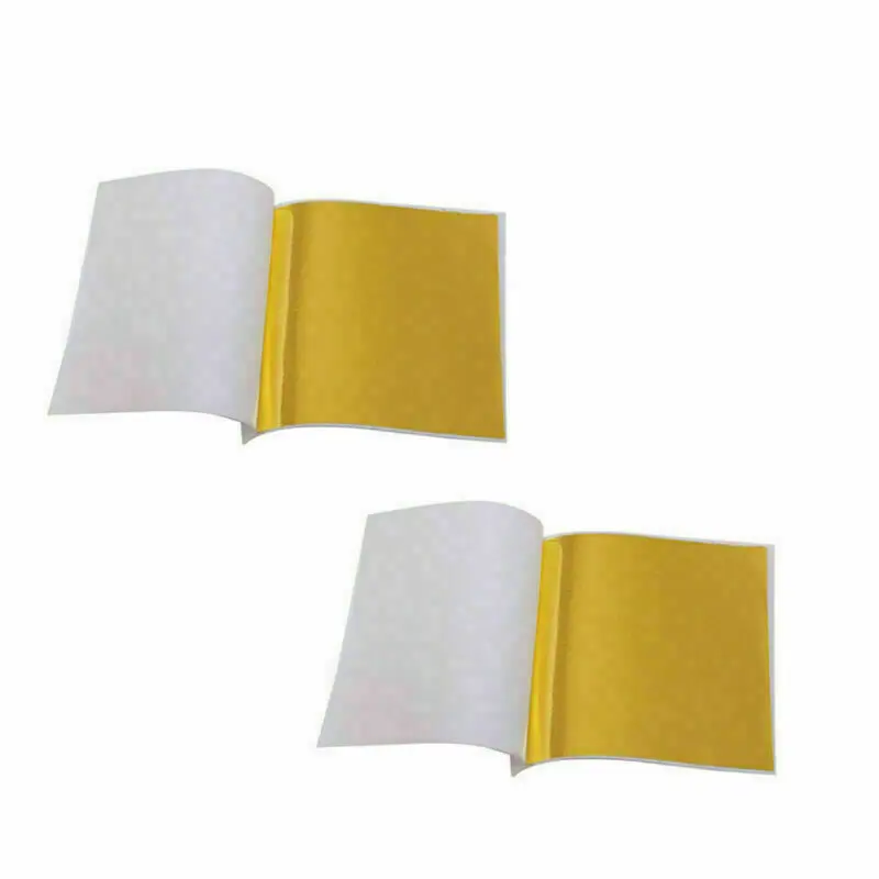 10 шт. 24 к Золотая фольга бумага золото серебро украшение дома Наклейка на стену