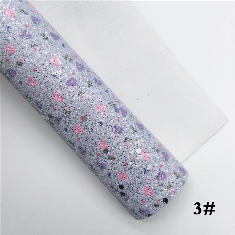 3 Glitterwishcome 21X29 см А4 Размер синтетическая кожа, сердца блеск с принтом кожа, искусственная из искусственной кожи Ткань Винил для бантов, GM601A - Цвет: 3