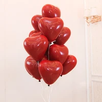 102030pcs 10 inch matt heart shaped pomegranate red latex balloon birthday party wedding holiday decoration baby shower ballon