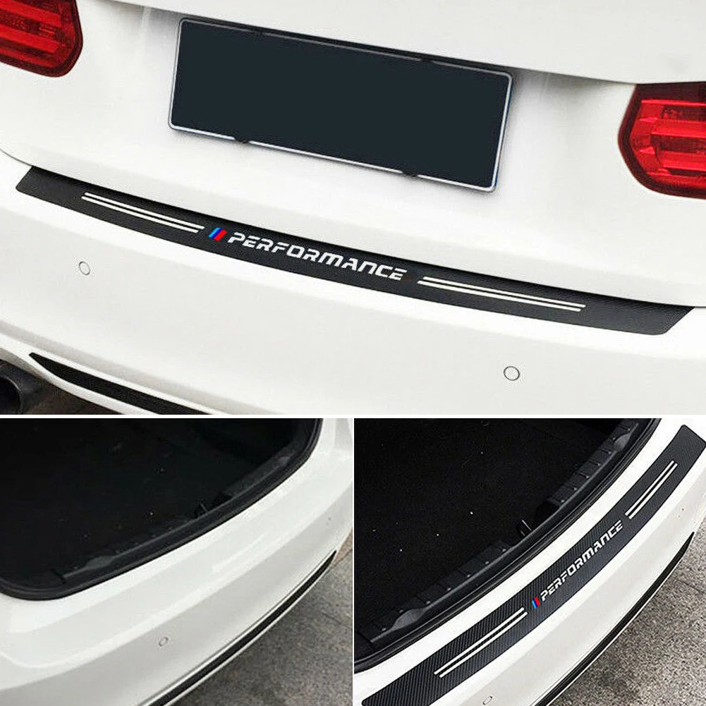 

34.5" Trunk Carbon Fiber Texture Bumper Guard Decor Sticker/ strip Trim For BMW Styling Mouldings Car Bumper Protector Dropship