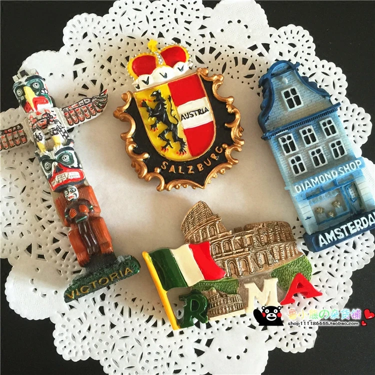 Европейский Римский Мадрид Тотем Норвегия магниты на холодильник 3D магнитные