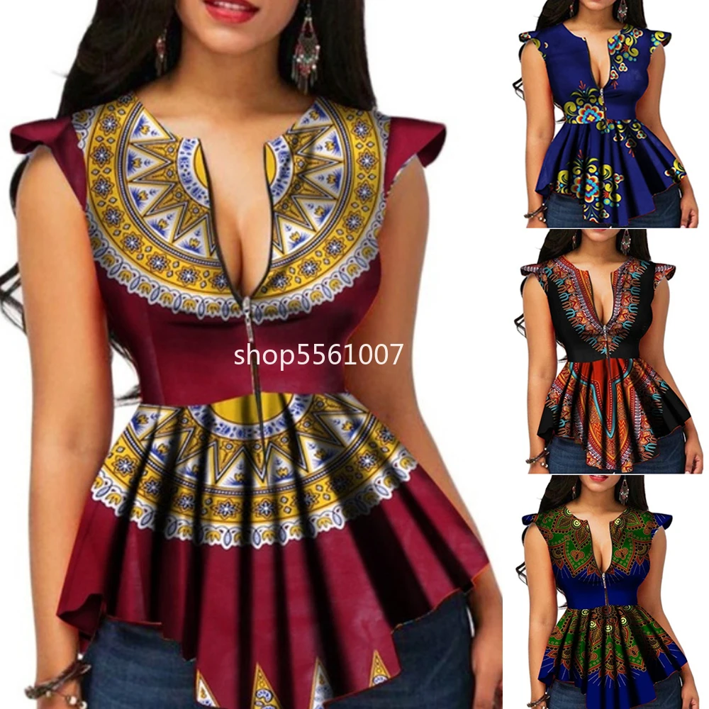 Robe Africaine Femme 2020 блузка Анкары воск печати Топы Южной Африки традиционная одежда