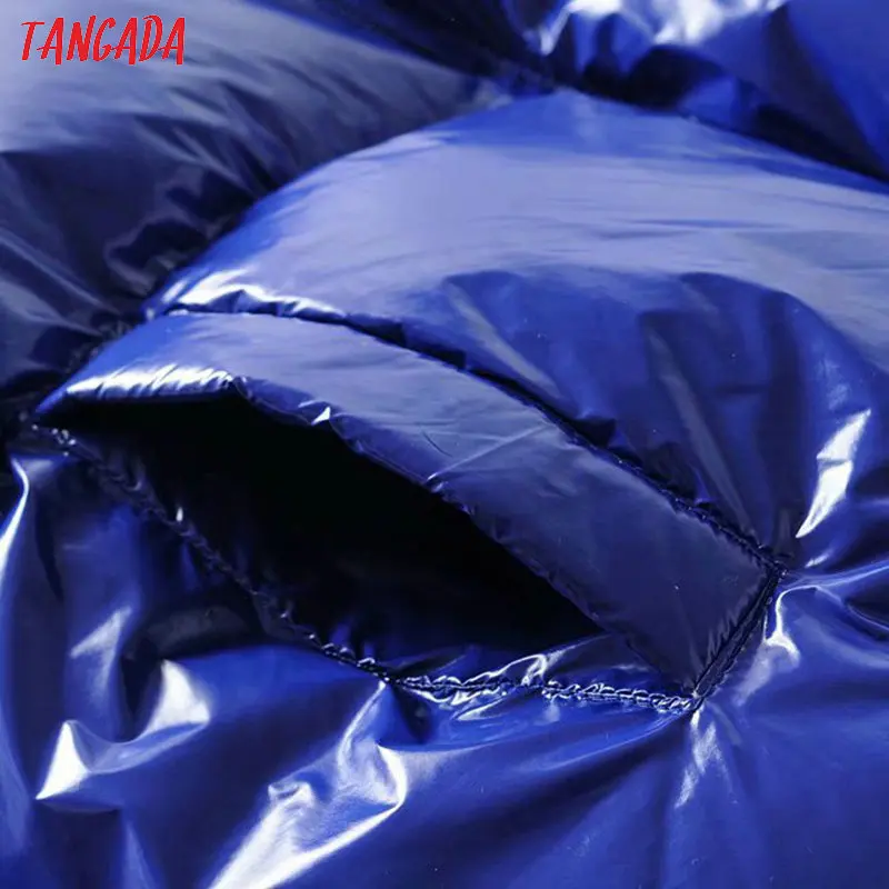 Tangada, женские парки больших размеров, толстые,, короткие, стильные, на молнии, с карманами, женские, теплые, зимние, с вышивкой, пальто MJ05