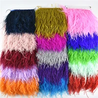 5meters real ostrich feather trim width 10 15cm ostrich feathers fringe trim ribbon feathers for crafts skirt plume decoration