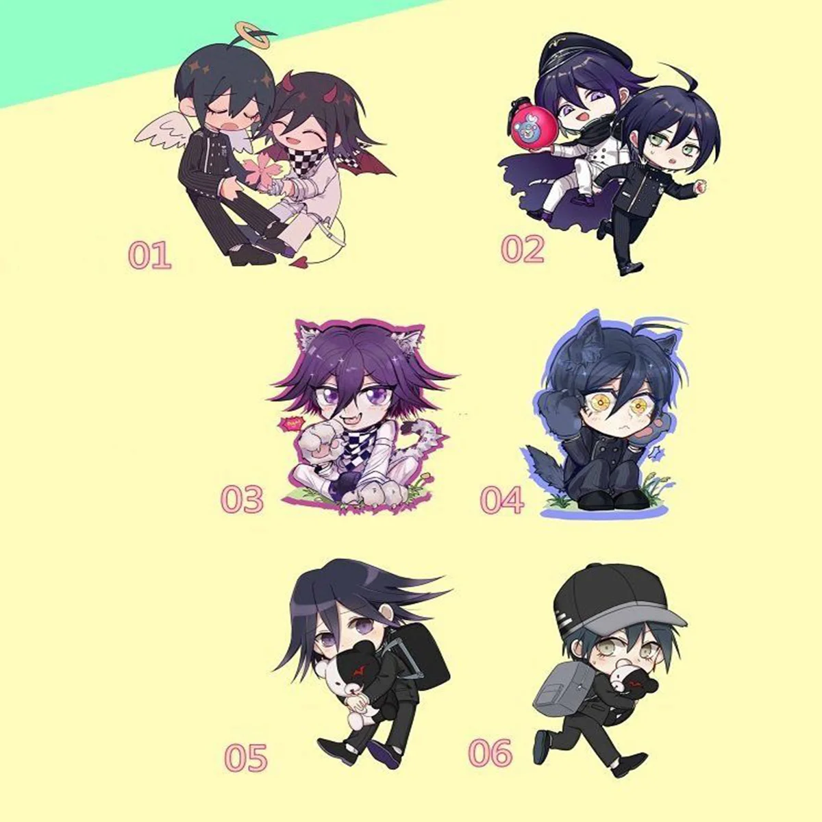 Брелок Danganronpa V3 фигурка Ouma Kokichi saiхара Shuuichi акрил 6 см|Реквизит для костюмов| |