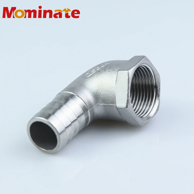 8mm 10mm 15mm 25mm 32mm Hose Barb x 1/4“ 3/8” 1/2&quot 3/4&quot 1&quot BSP Female Thread 304 Stainless Steel Elbow Pipe Fitting Connector |