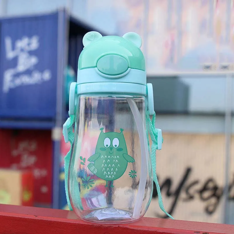 600 мл детская чашка милая для детей обучения питьевой воде с соломенной ручкой