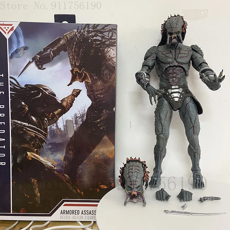 

NECA Assassin Armored Predator Figure Fugitive Figurine Ultimate Unmasked PVC Action Figura Collectible Model Toy Gift 28CM