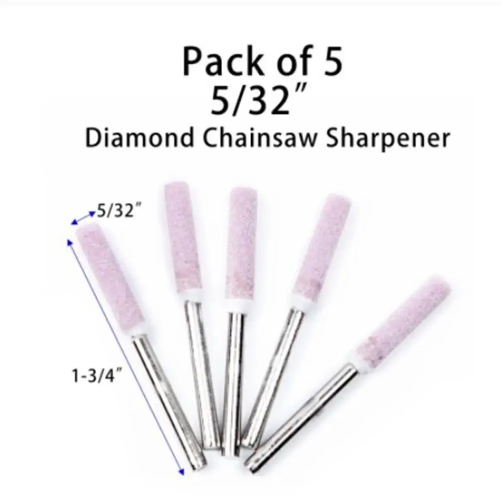 

5 Pcs/set Grindstone Round File 5/32"' 'diamond Chain Saw Abrasive Tool