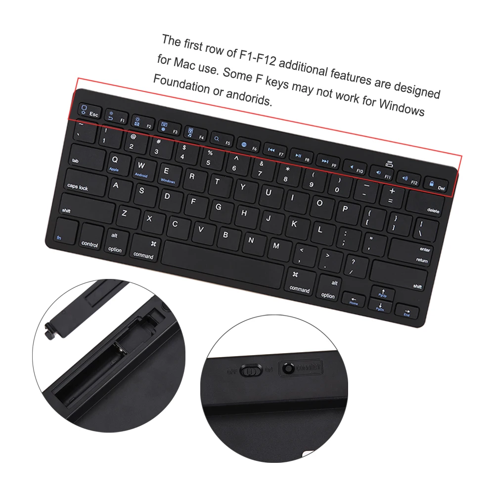 Беспроводная Bluetooth 3 0 клавиатура для Apple ipad 2 4 air 1 mini Поддержка Windows Android система