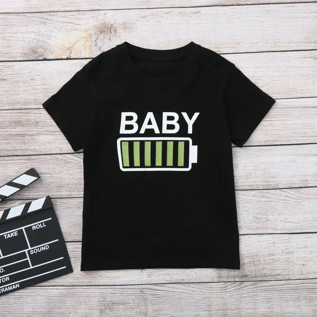 Детская футболка с короткими рукавами и буквенным принтом комплект одежды из