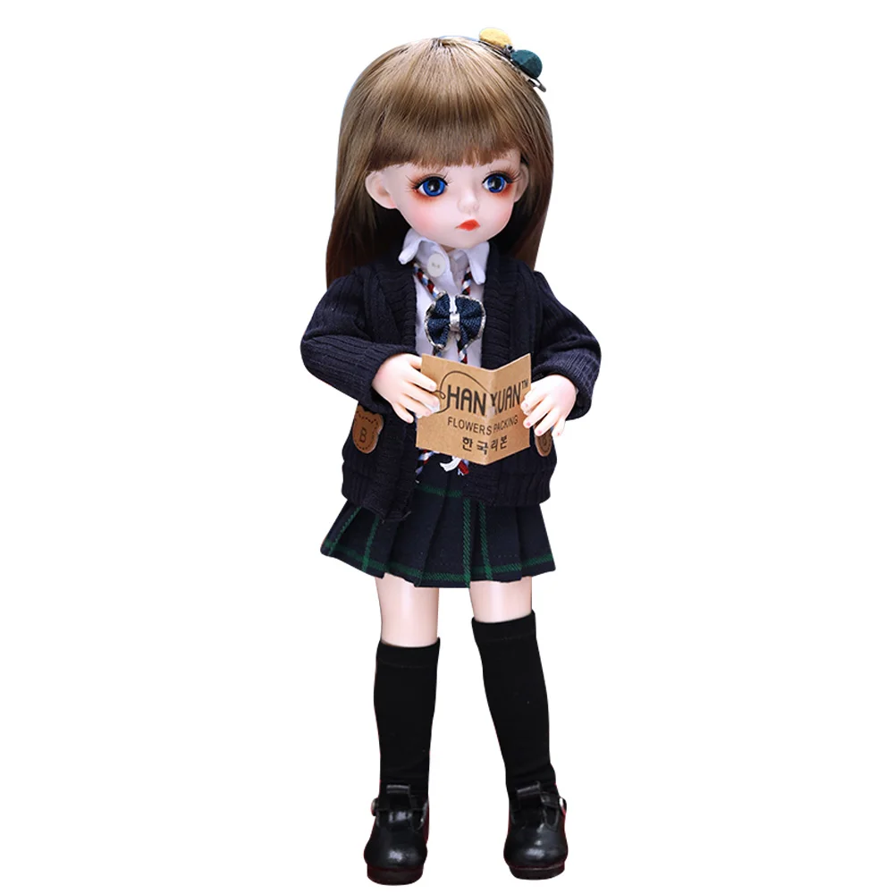 0001BV12004 Bjd кукла 30 см подарки для девочки 18 суставов кукла с одеждой DIY кукла лучшие подарки для девочки ручной работы игрушка косметика - Цвет: 0001BV12004