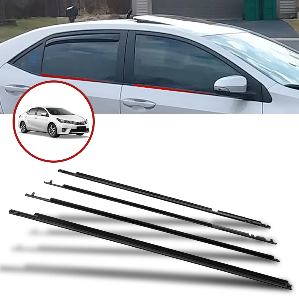

Уплотнительная лента для наружного окна Toyota Corolla 2009-2012 7574002190 7572012780 7572002210, 4 шт.