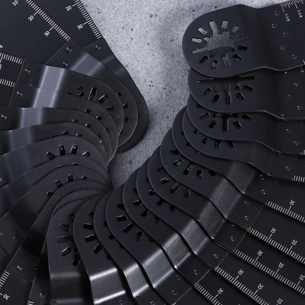 

12pcs 34mm Universal Oscillating Multi Tool Saw Blades for Metal Wood Cutting Multitool Woodworking Cutter Power Tools (Black)