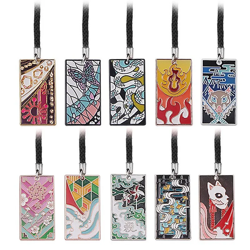 

Demon Slayer Enamel Keychain Cosplay Prop Ornaments Pendant Metal Accessories