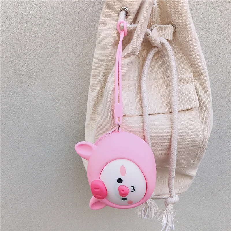 Миниатюрный мультяшный 3D кошелек для монет из силикагеля милый женский