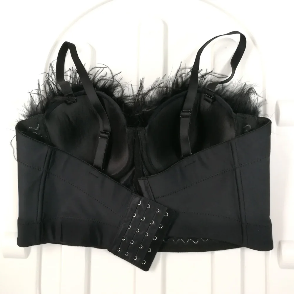 Новинка 2022 Женский Топ с перьями пикантный укороченный топ ЖЕМЧУЖНОЙ БАХРОМОЙ