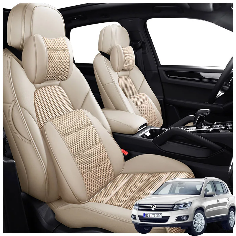 

Кожаные чехлы для автомобильных сидений на заказ, товары для VW Volkswagen Tiguan 2009 2011 2012 2014 2017, аксессуары для интерьера