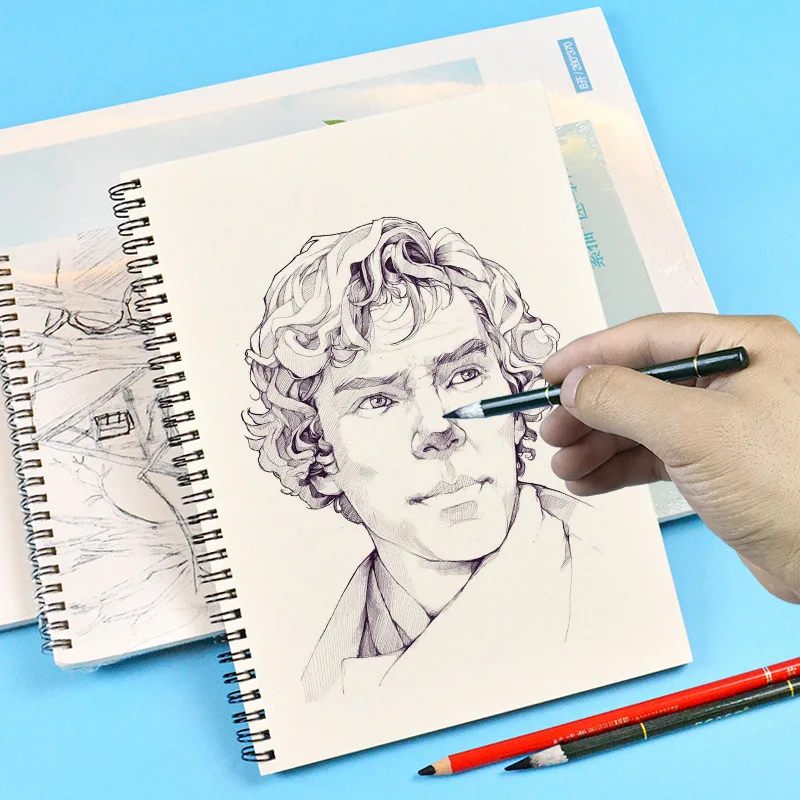 

16k8k Sketch Book A3A4 Coil Children Primary School Students Blank Oil Pastel Graffiti Diy Creative Exercise Art Supplies