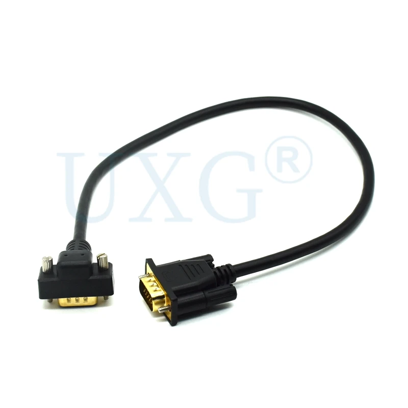Кабель VGA 3 + 6 с углом поворота 90 градусов Удлинительный кабель HD 15 контактов