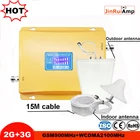 Горячий ЖК-дисплей 3G W-CDMA 2100 МГц GSM 900 МГц двухдиапазонный усилитель сотового сигнала GSM 900 2100 UMTS Репитер сигнала GSM усилитель