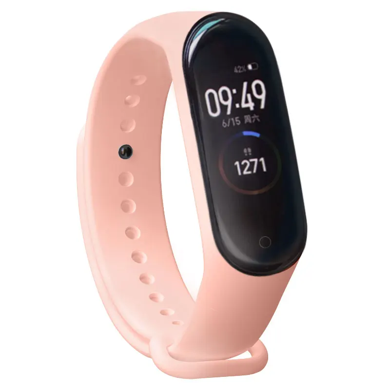 Цветной браслет mi band 4/3, аксессуары pulseira mi band 4, сменный силиконовый ремешок на запястье для xiaomi mi4, умный браслет на запястье
