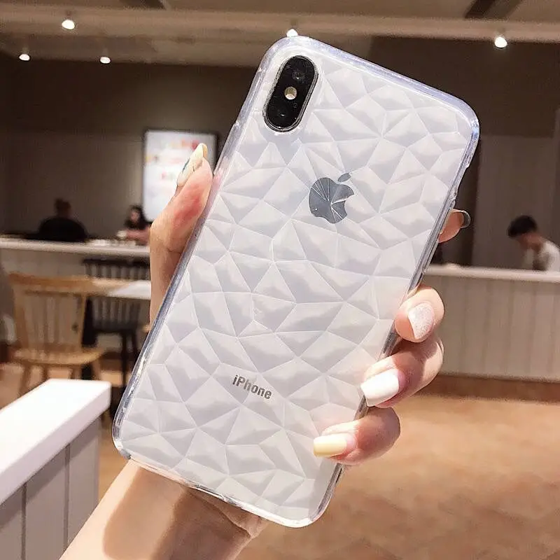 Роскошный мягкий чехол PEIPENG со стразами для iPhone 7 8 6s Plus Прозрачный блестящий из