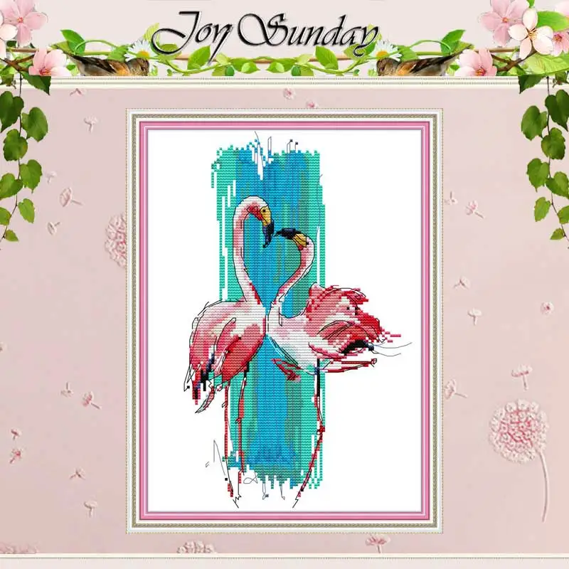 

Набор для вышивки крестиком фламинго, Набор для вышивки крестиком 11CT 14CT