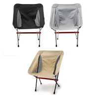 ultra light aluminum alloy folding fishing chair portable beach camping chair leisure fishing chair with storage bag
