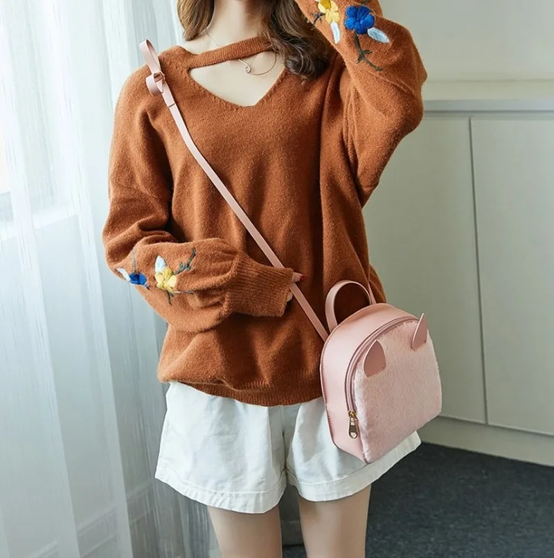 Модная мини сумка корейский тренд рюкзак с кошачьими ушками модная маленькая