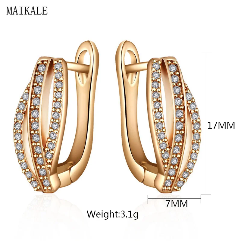 Женские асимметричные серьги гвоздики MAIKALE клипса геометрической формы с