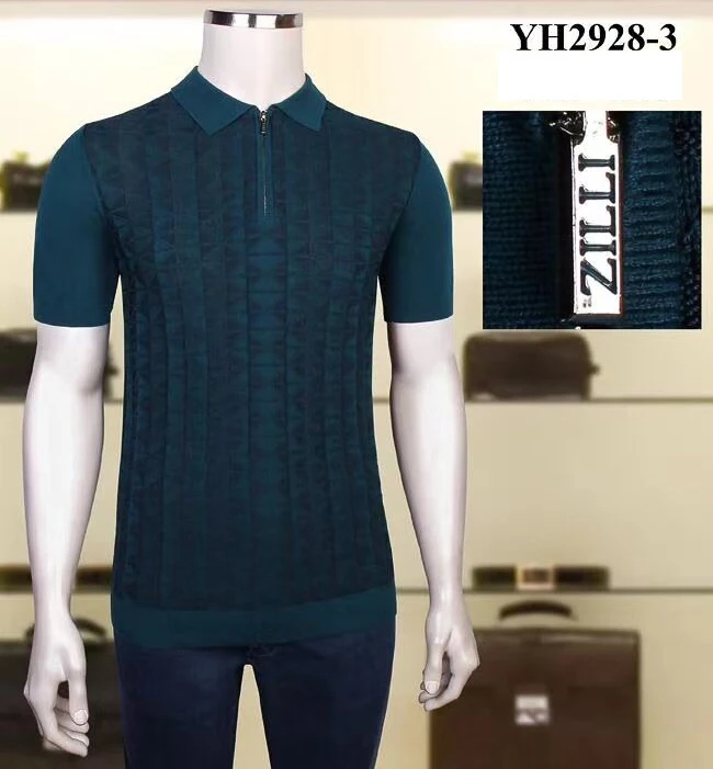 

shirt Billionaire polo silk men 2021 fashion Casual short sleeve New thin Button pattern Breathable big size M-4XL quality