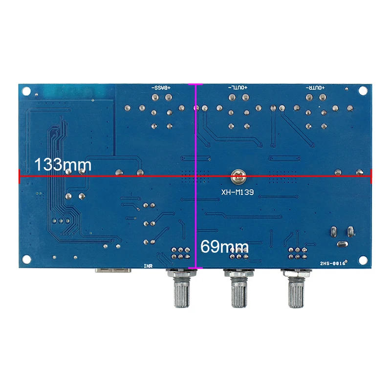 GHXAMP TPA3116 Bluetooth 2,1 Плата усилителя Hifi сабвуфер цифровой усилитель мощности 50 Вт* 2+ 100 Вт USB TF декодирование воспроизведения DC18-24V 1 шт
