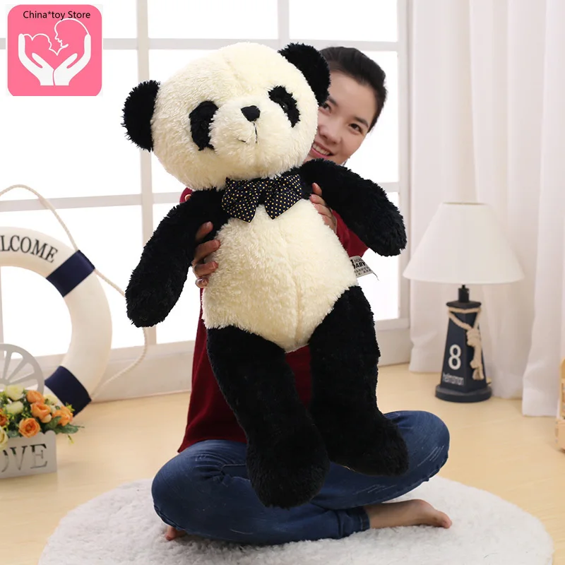 

Mengmeng cute panda plush toy doll hug bear black and white red panda rag doll creative doll girl
