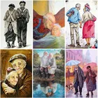 DIY масляная краска портрет 5D алмазная краска полностью круглая квадратная Стразы мозаика романтическая вышивка крестиком искусство лучший подарок