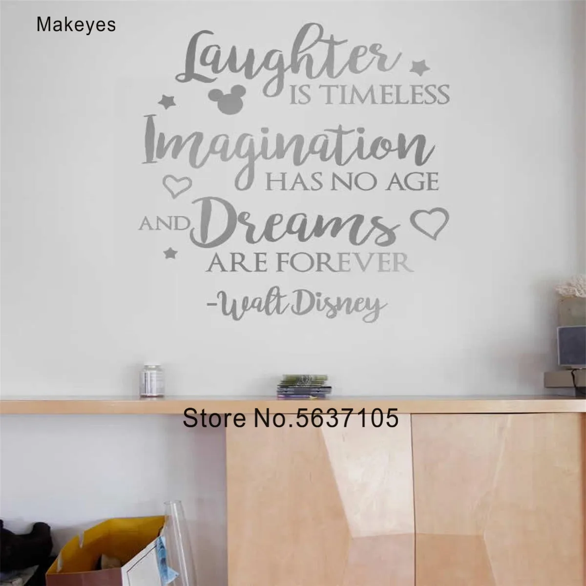 Makeyes смех Наклейка на стену с цитатами дома Художественный Дизайн Настенный
