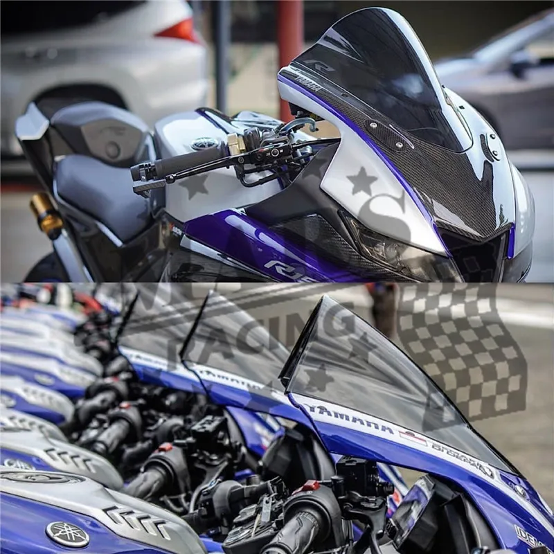 Мотоцикл Спорт лобовое стекло ветровой щиток козырек Viser для YAMAHA YZF-R15 V3.0 YZF R15 V3 17'-18' двойной пузырь