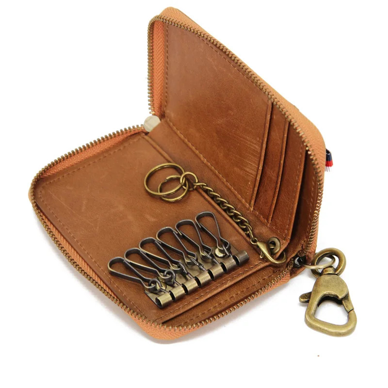 Брендовый мини кошелек для ключей монет из натуральной кожи новинка 2020