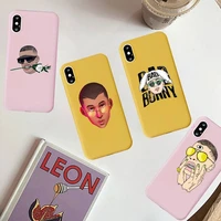 bad bunny phone case for iphone 12 mini 11 pro max x xs xr 7 8 6 6s plus solid color cases
